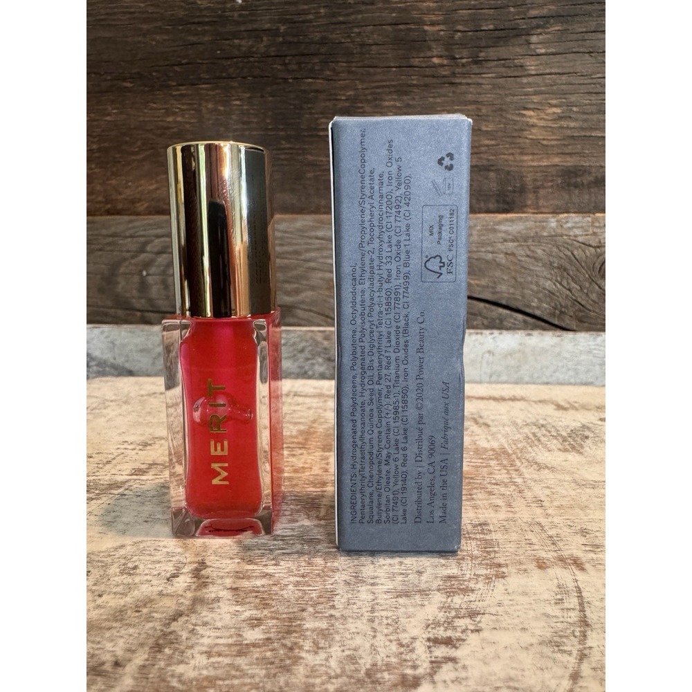 MERIT Shade‎ Slick Tinted Lip Oil Les Deux NEW | Clean Beauty | $24 - Picture 3 of 6